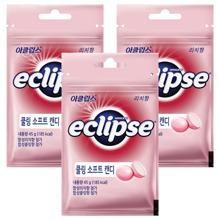 이클립스 쿨링 소프트 캔디 리치향, 45g, 3개