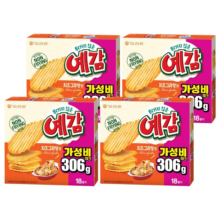 오리온 예감 치즈그라탕 18p, 306g, 4개