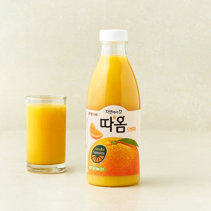 따옴 오렌지 주스, 730ml, 1개