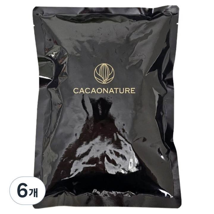 카카오네이처 쿠킹스토리 다크초콜릿 컴파운드 칩, 200g, 6개