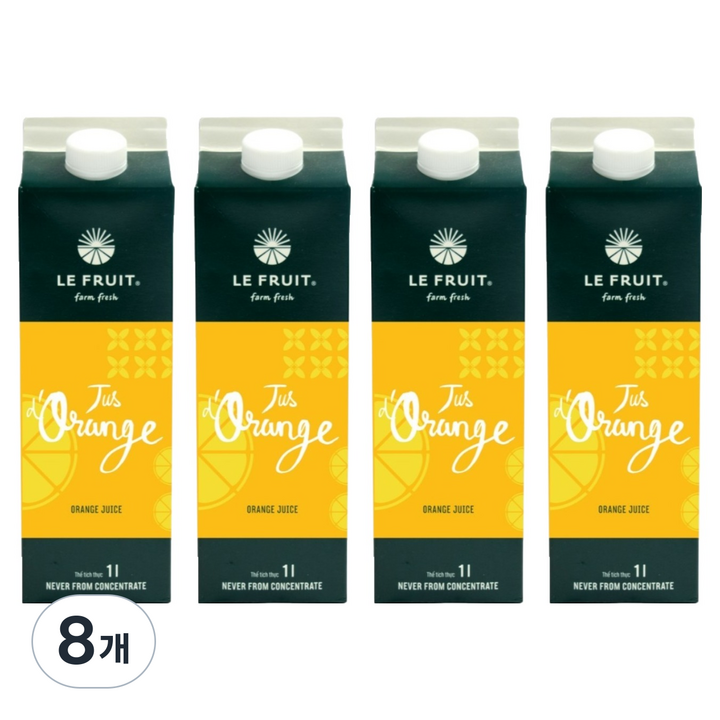 르프룻 오렌지주스, 1L, 8개