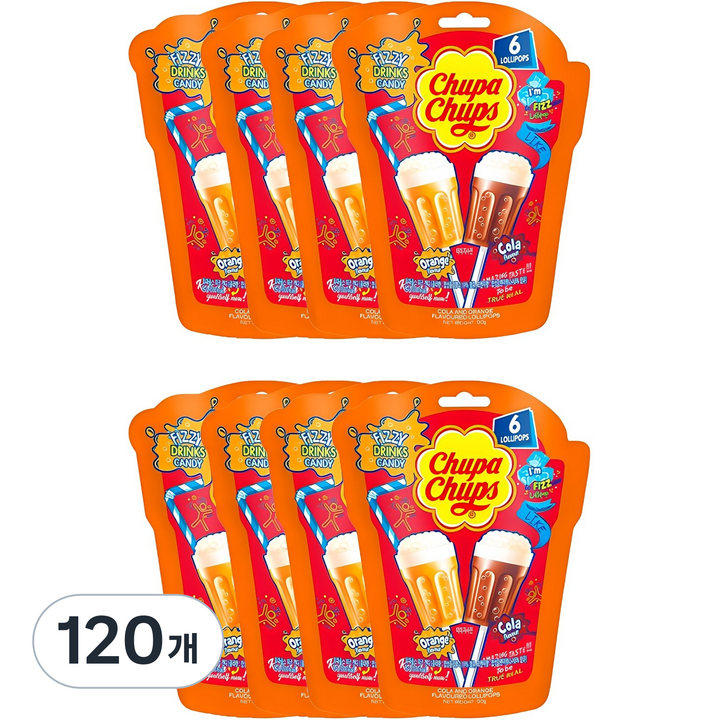 츄파춥스 피즈캔디, 90g, 120개