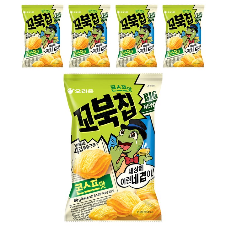 꼬북칩 콘스프맛, 80g, 5개