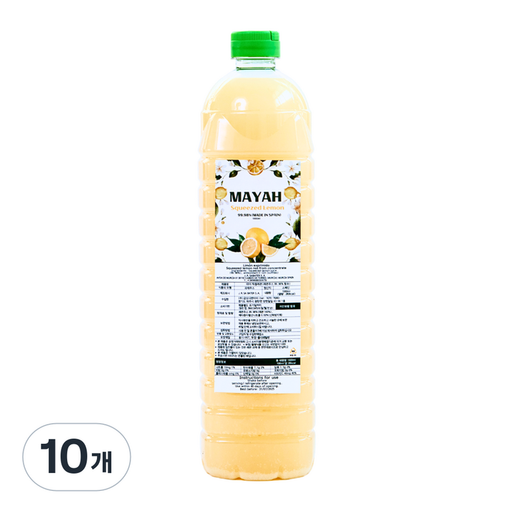 마야 NFC 착즙 레몬, 10개, 1L