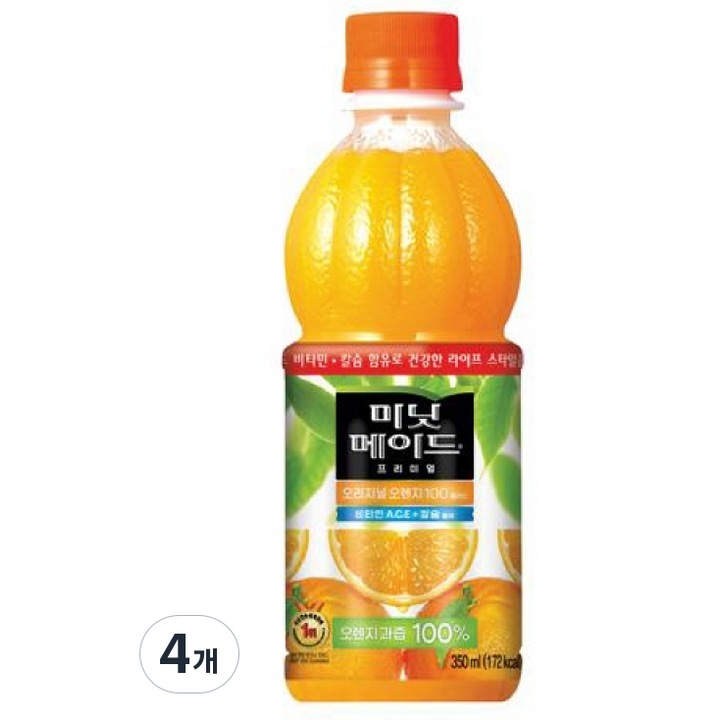 미닛메이드 프리미엄 과일 주스, 350ml, 4개