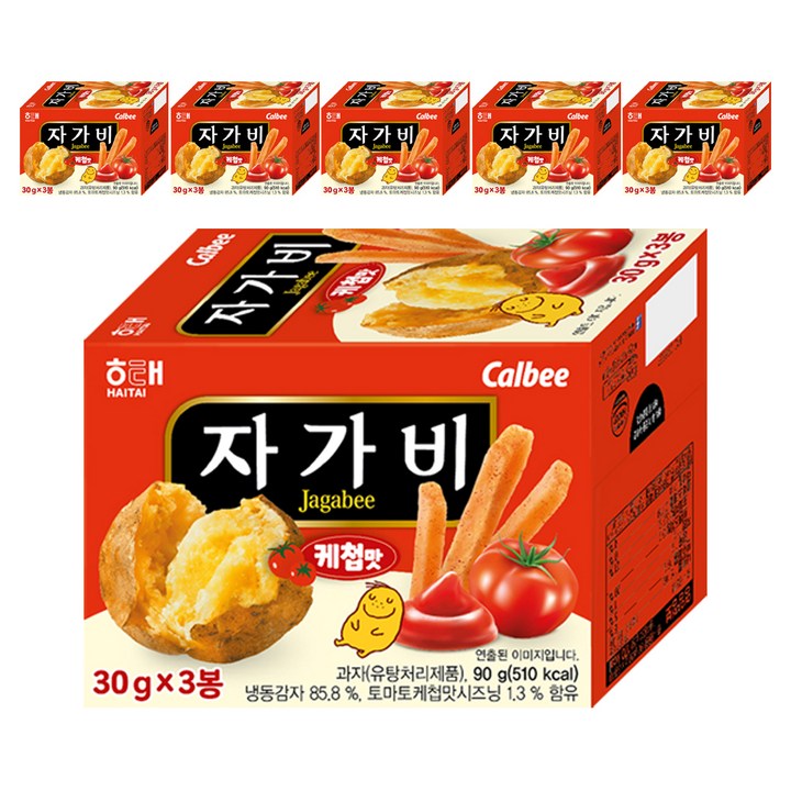 자가비 케첩맛 3p, 90g, 6개