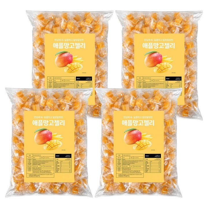 애플망고 젤리, 1kg, 4개