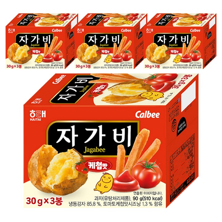 자가비 케첩맛 3p, 90g, 4개