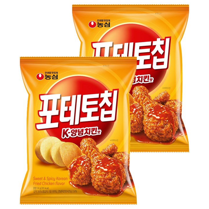 포테토칩 K 양념치킨맛, 2개, 50g