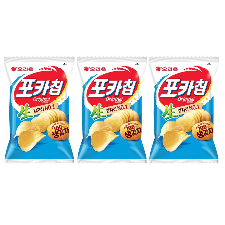 포카칩 오리지널, 137g, 3개