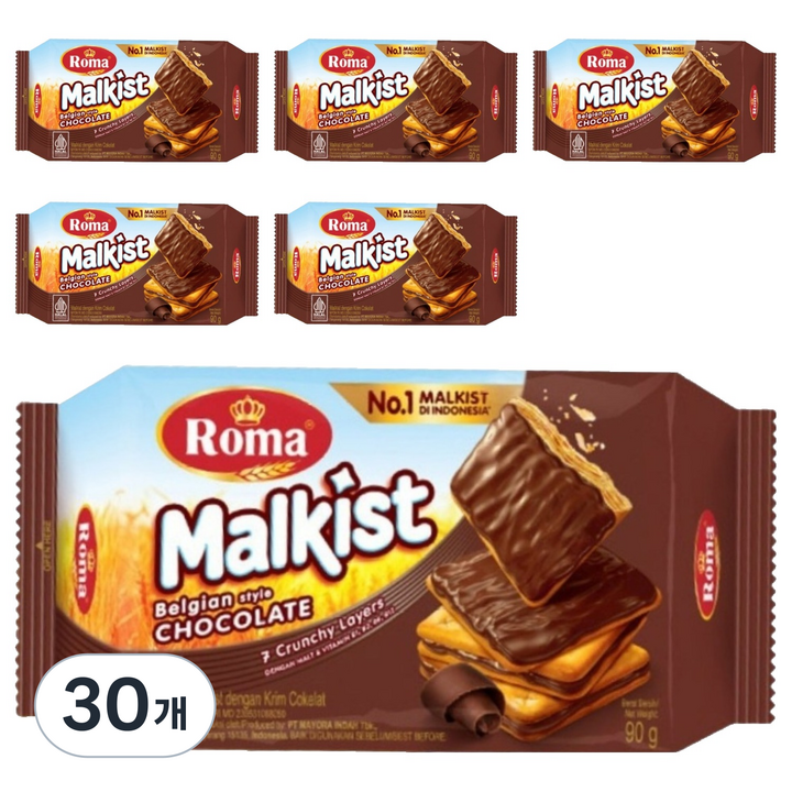 로마말키스트 초코크래커, 90g, 30개