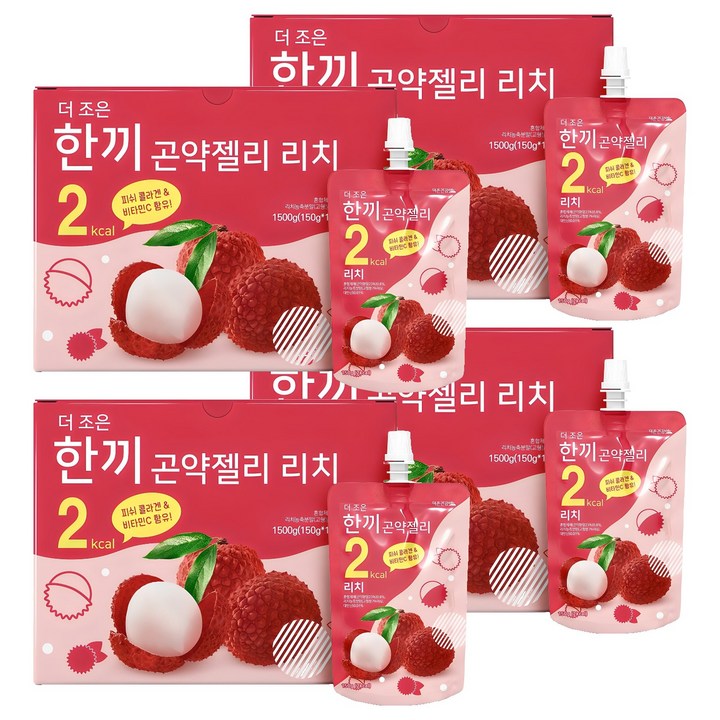 더존건강 더 조은 한끼곤약젤리 리치 10개입, 1.5kg, 4개