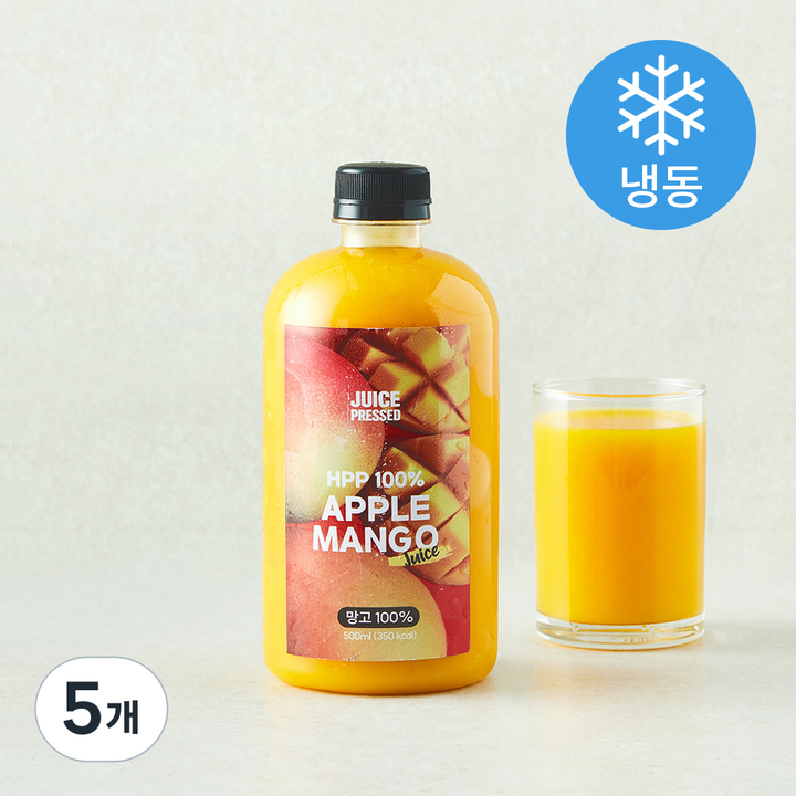 주스프레스드 HPP 100% 애플망고주스 (냉동), 5개, 500ml