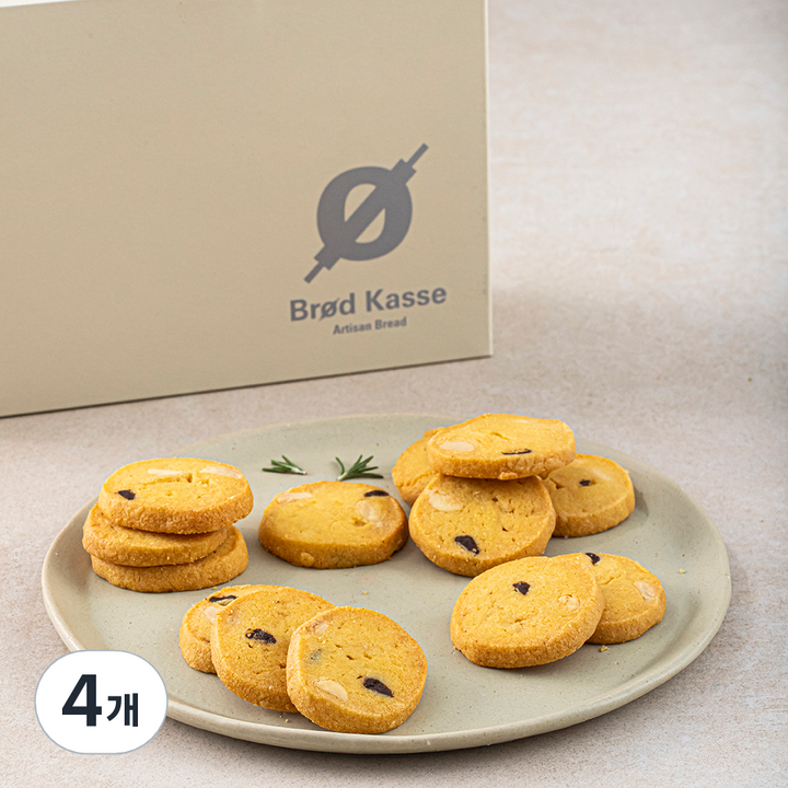 브로드카세 사브레 더블 초코 단호박 쿠키, 180g, 1개입, 4개