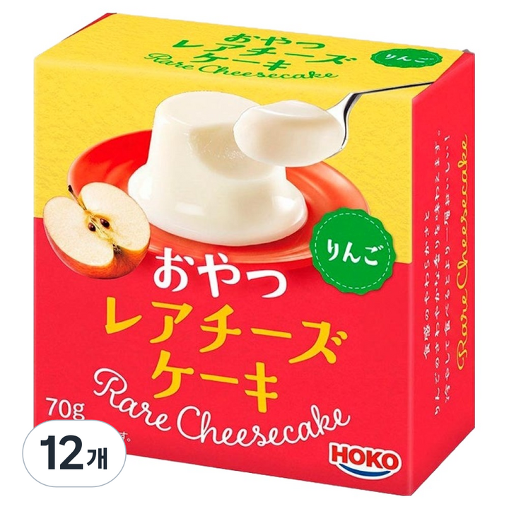 호코푸드 레어 치즈 푸딩 사과, 70g, 12개