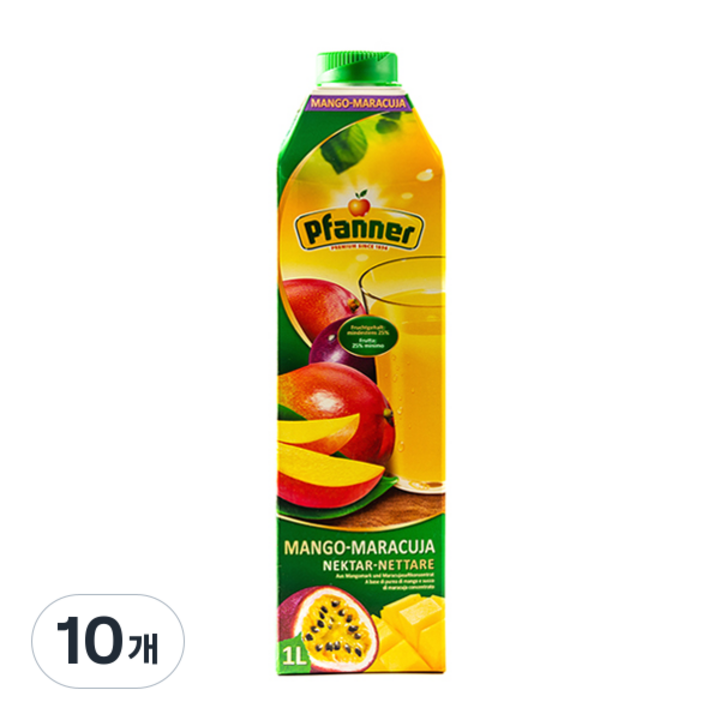 파너 망고 패션후르츠 음료, 1L, 10개