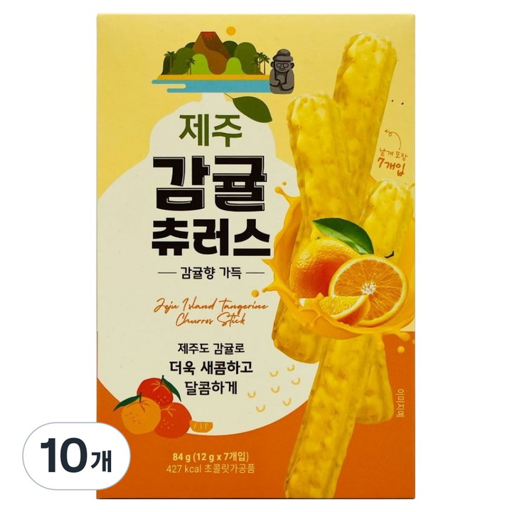 제주 감귤 츄러스, 84g, 10개