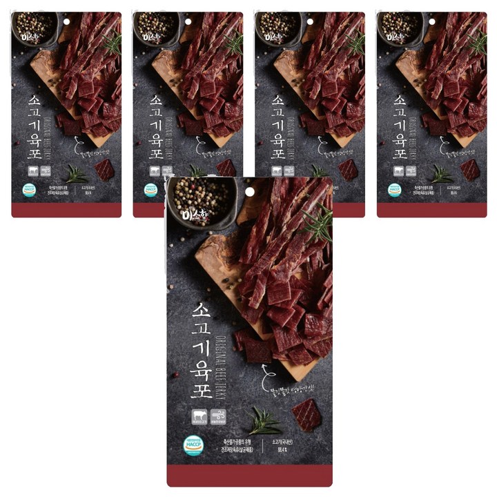 미소향 소고기육포, 80g, 5개