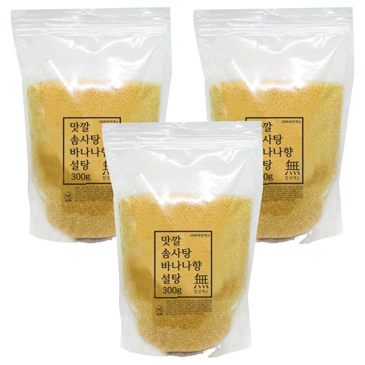 맛깔 바나나향 솜사탕 설탕 30인분, 300g, 3개