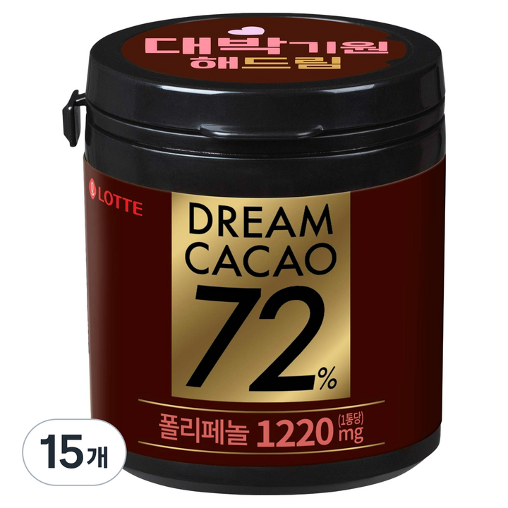 롯데웰푸드 드림카카오 72%, 86g, 15개