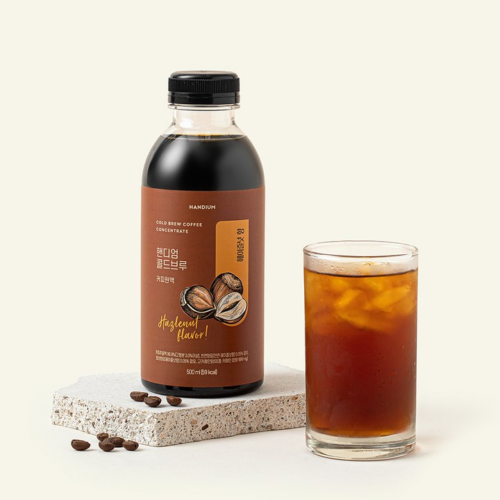 핸디엄 콜드브루 커피원액 헤이즐넛향, 500ml, 1개