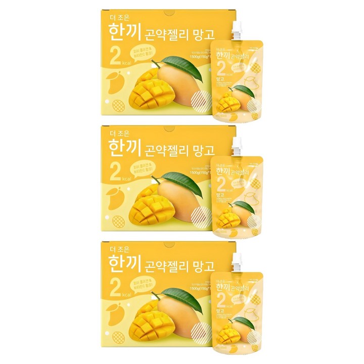 더조은 한끼곤약젤리 망고, 1.5kg, 3개