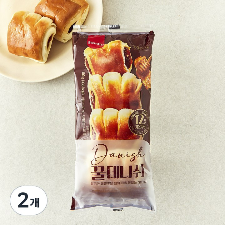 삼립 꿀데니쉬, 100g, 1개입, 2개
