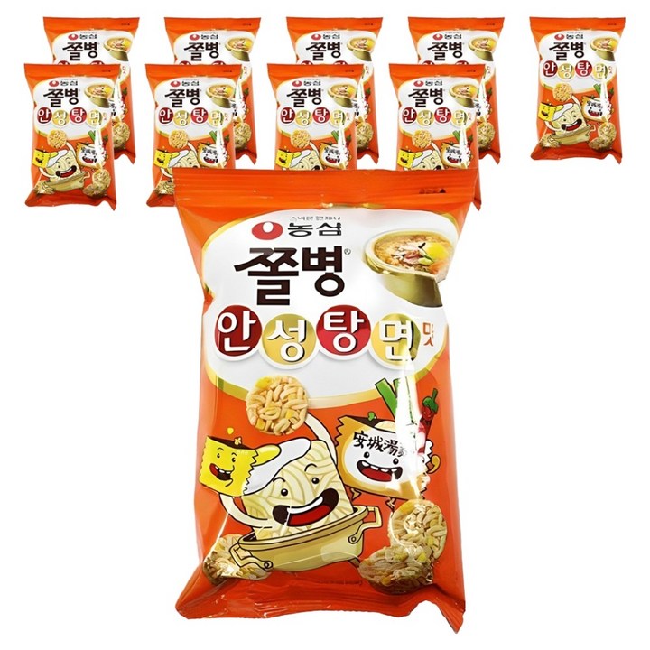 쫄병스낵 안성탕면맛, 77g, 10개