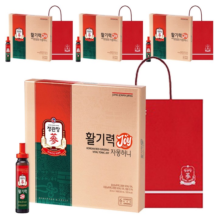 정관장 정품 활기력 JOY + 쇼핑백, 20ml, 48개