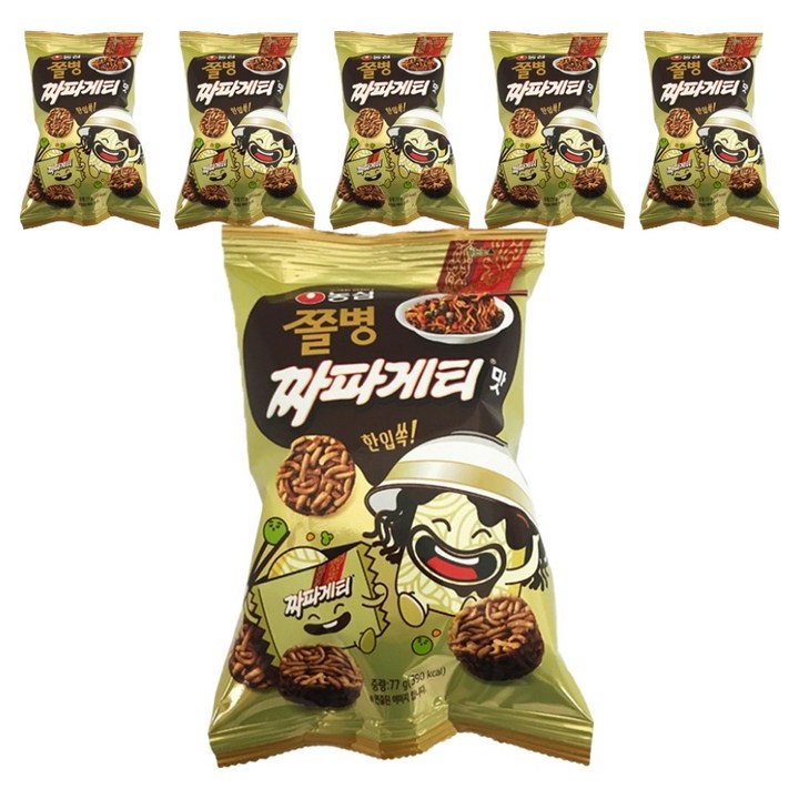 쫄병스낵 짜파게티맛, 77g, 6개