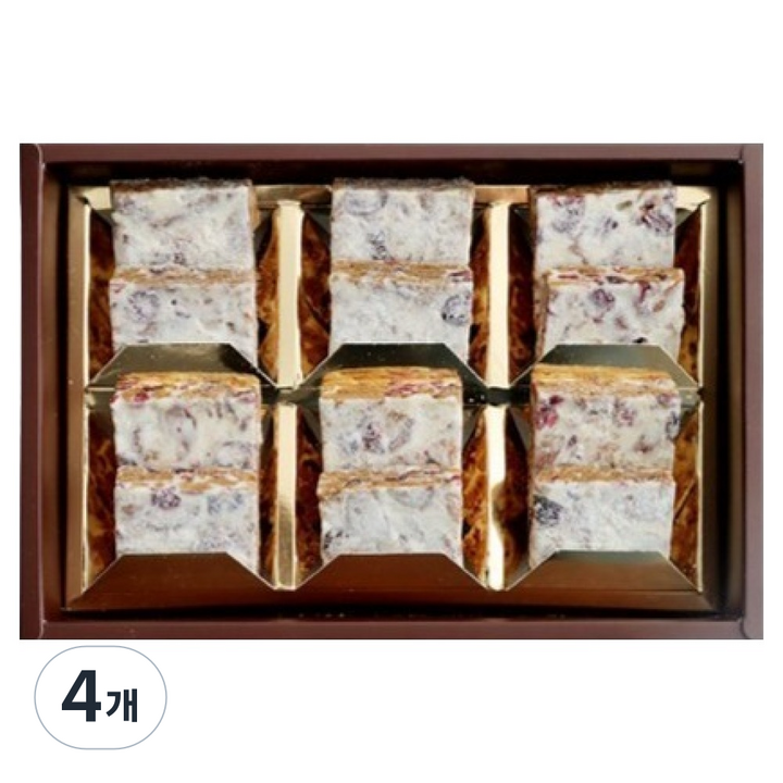 몽샹82 클래식 흑당 쫀득쿠키 12p + 쇼핑백, 360g, 4개