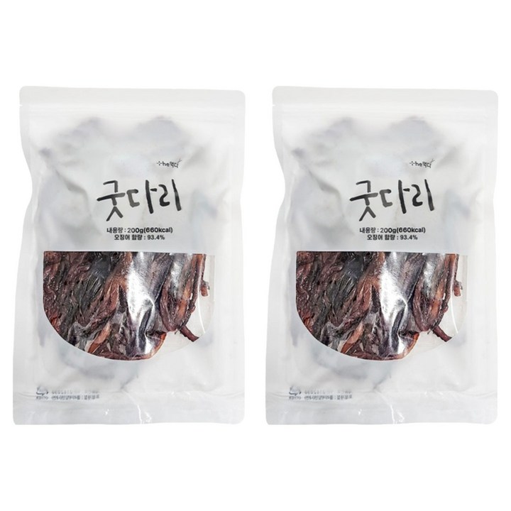 더먹다 굿다리 조미오징어, 200g, 2개