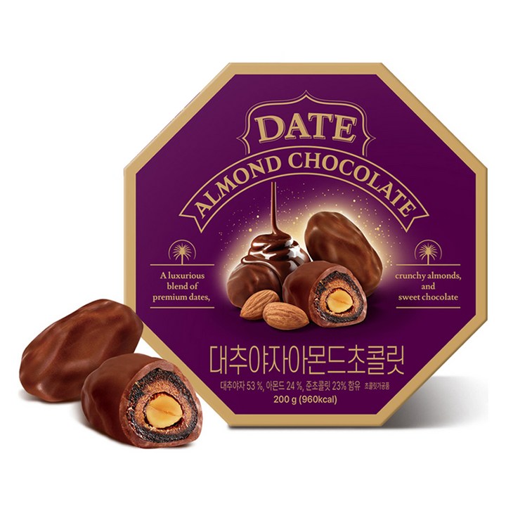 알타한 하루견과 대추야자 아몬드 초콜릿, 200g, 1개