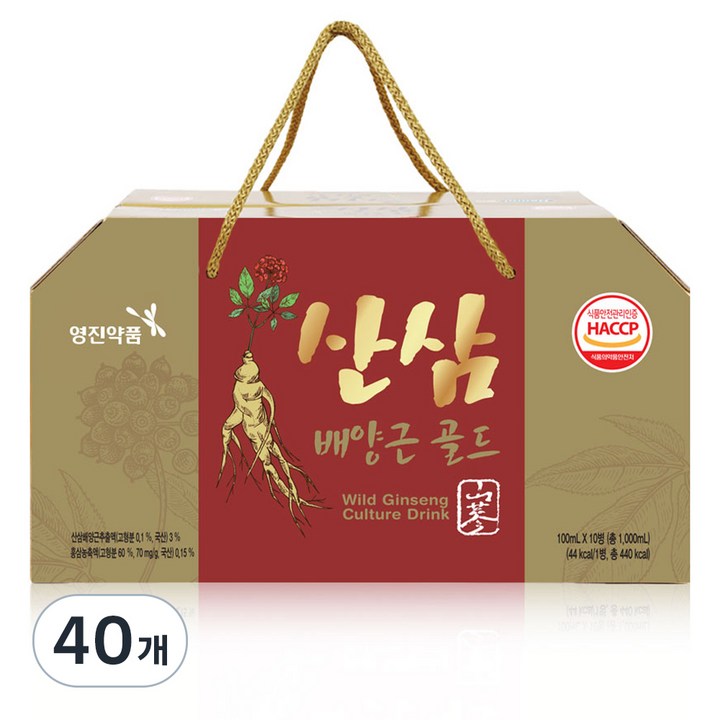 영진약품 산삼배양근골드, 100ml, 40개
