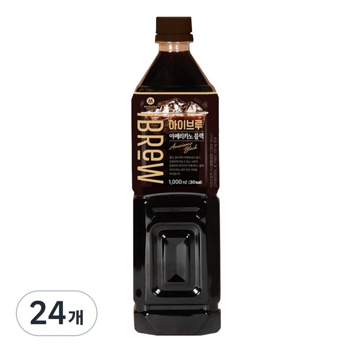 맥널티커피 아이브루 아메리카노 블랙커피, 1L, 24개