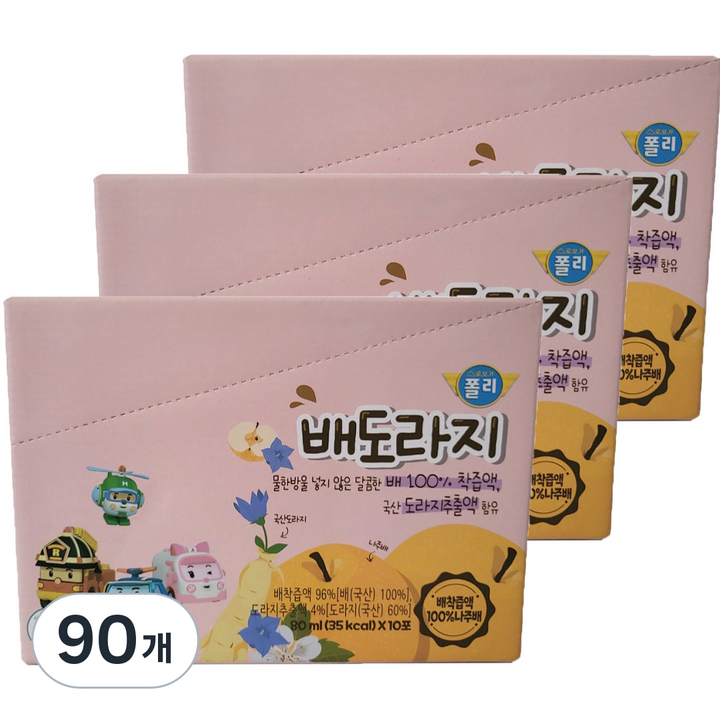 로보카폴리 배도라지즙, 80ml, 90개