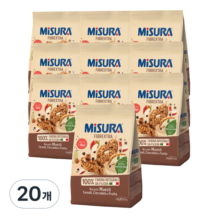 미주라 뮤즐리 비스켓, 230g, 20개