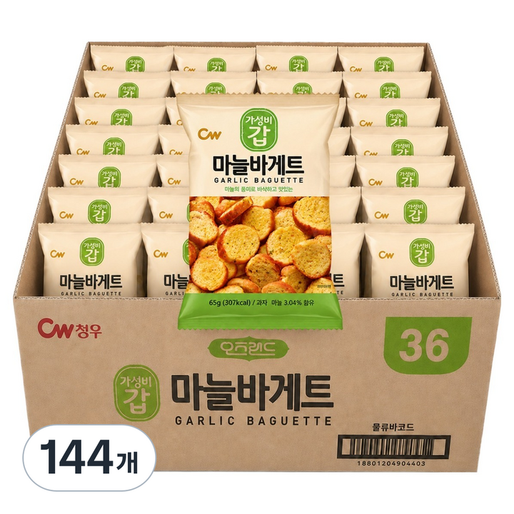 오즈랜드 가성비갑 마늘바게트, 65g, 144개