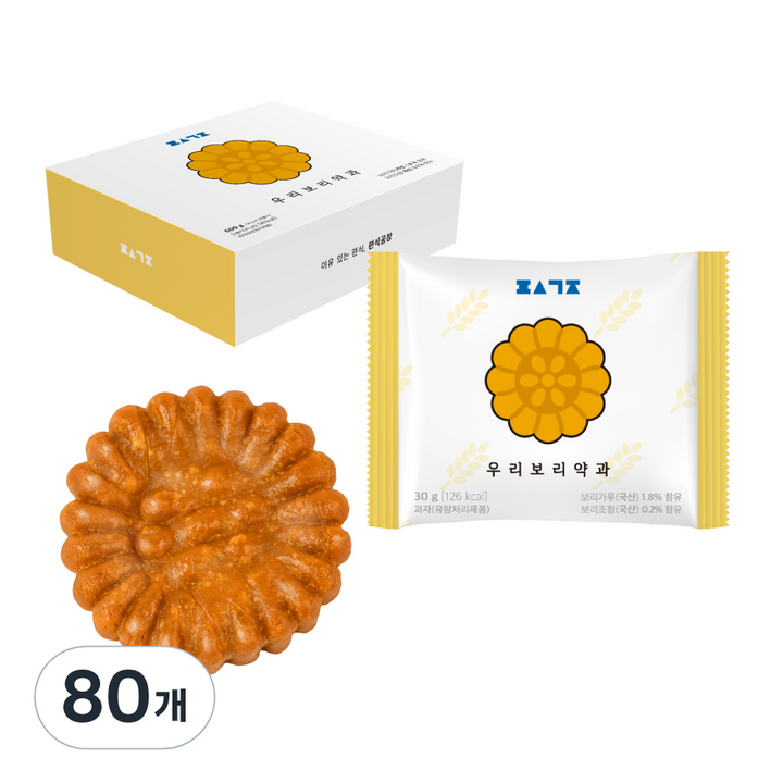 편식공장 우리보리 약과, 30g, 80개