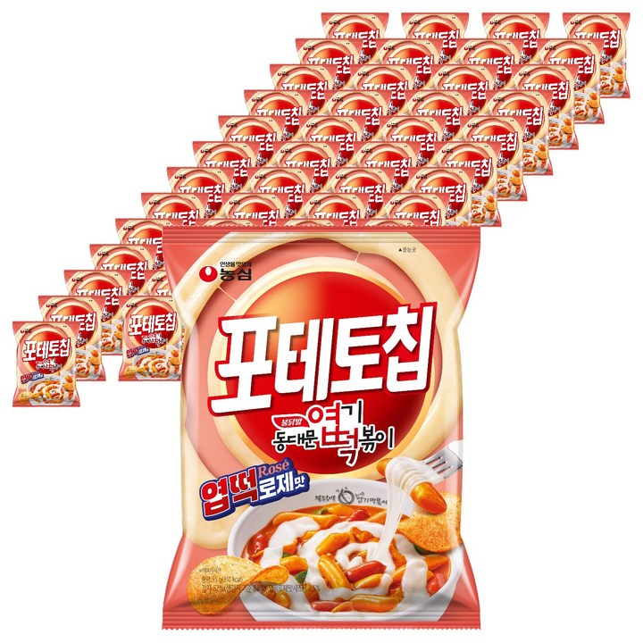 포테토칩 엽떡로제맛, 55g, 64개