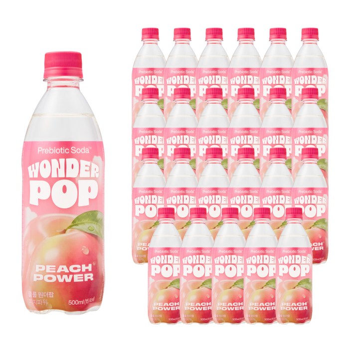 클룹 원더팝 프리바이오틱스 피치파워, 24개, 500ml