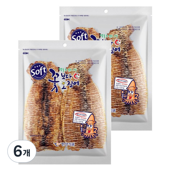 한양식품 주식회사 꽃보다오징어 소프트, 70g, 6개