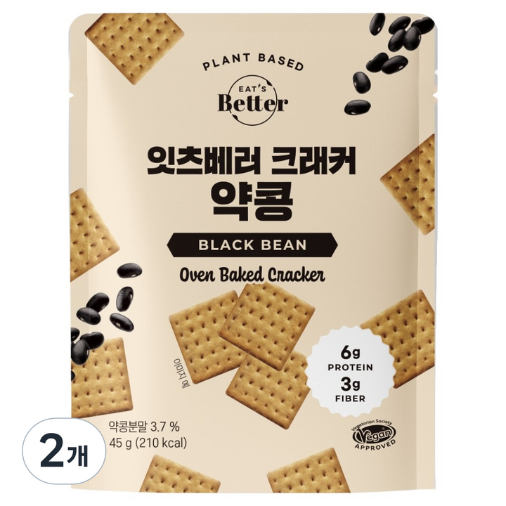 잇츠베러 크래커 약콩, 45g, 2개