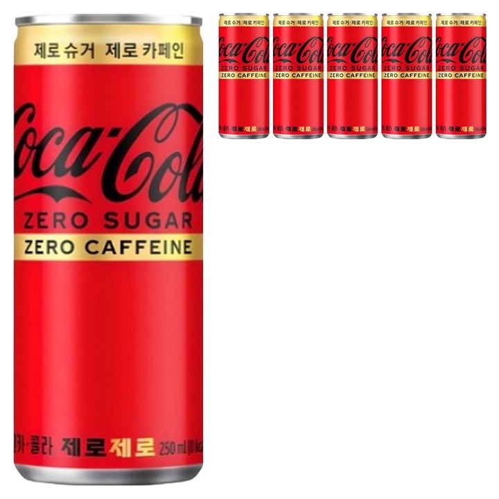 코카콜라 제로제로, 250ml, 6개