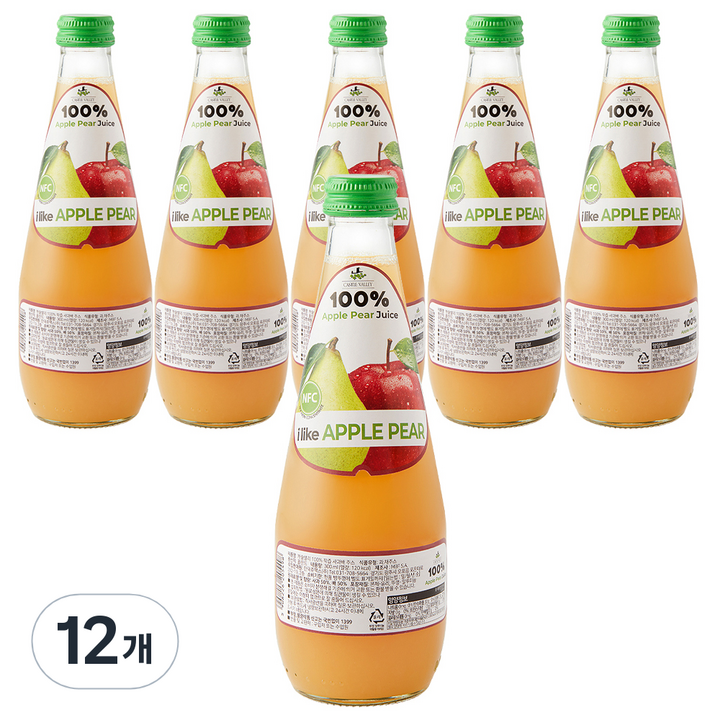 캐슬밸리 100 착즙 사과배 주스, 12개, 300ml