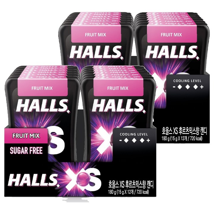 호올스 XS 후르츠 믹스향 캔디, 180g, 2개