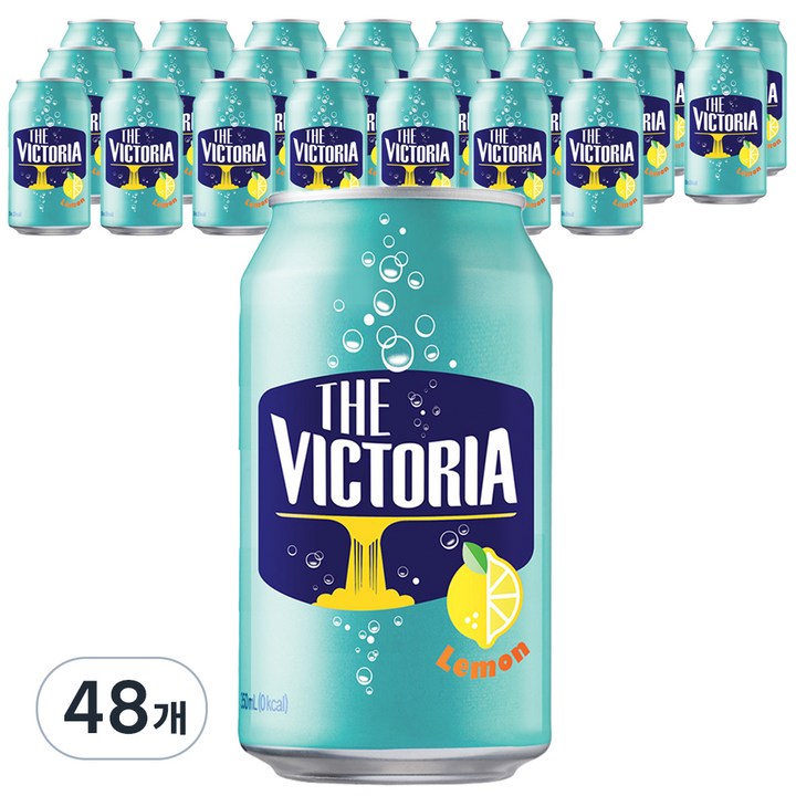 웅진빅토리아 레몬 탄산음료 캔, 350ml, 48개
