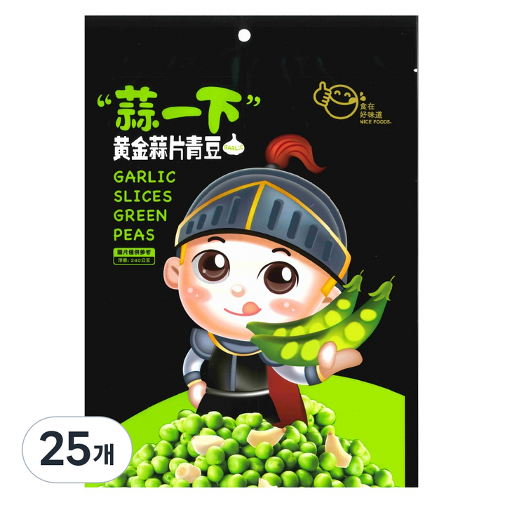 전두 갈릭슬라이스 그린피스 완두콩 과자, 240g, 25개