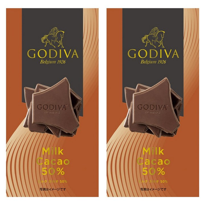 고디바 태블릿 밀크 카카오 50% 초콜릿, 50g, 2개
