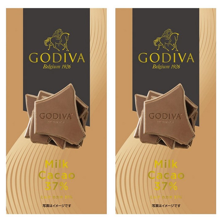 고디바 태블릿 밀크 카카오 37% 초콜릿, 50g, 2개